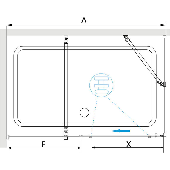 Душевое ограждение RGW TO-48B 100x90 см 41074819-14, чёрный/прозрачное - фото 3