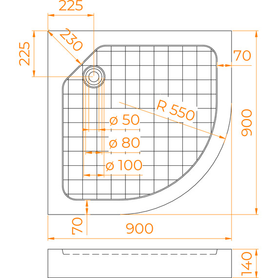 Поддон SMC RGW SMC/R W 90x90 см 57350499-01 - фото 7