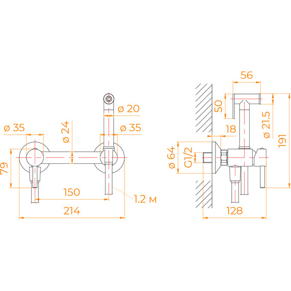 Набор для гигиенического душа RGW Shower Panels SP-215B 581408215-04 - фото 5