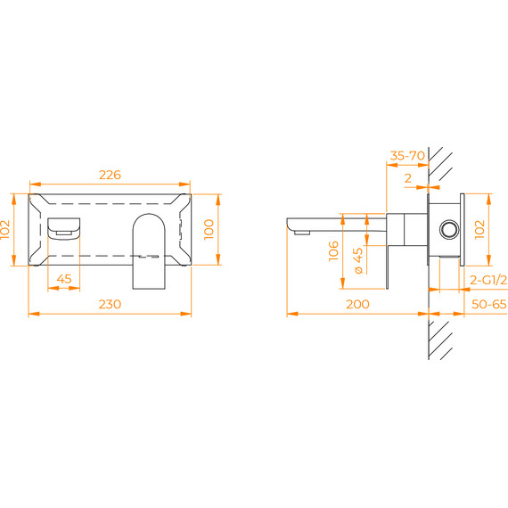 Смеситель для раковины настенный RGW SP-46 51140546-01 - фото 7