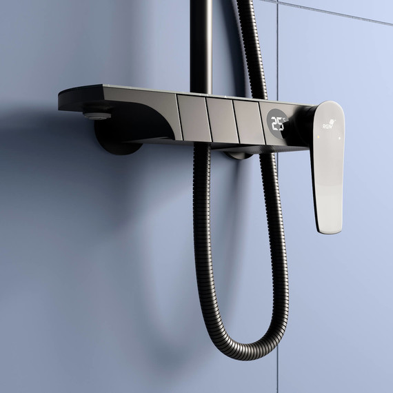 Душевая стойка RGW SP-33B 51140133-04, черный матовый - фото 7