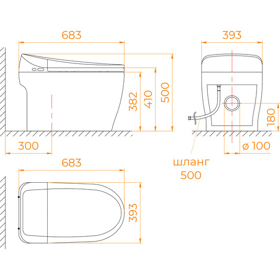Унитаз приставной RGW SW-30 63420130-01, сиденье с крышкой микролифт (система смыва торнадо) - фото 12