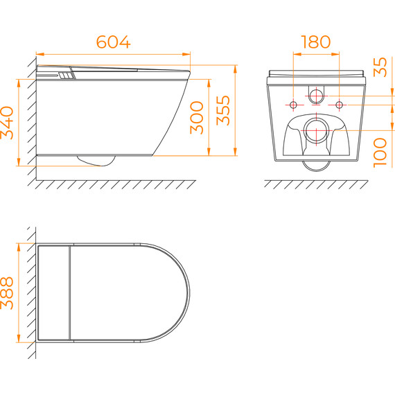 Унитаз умный подвесной с инсталляцией RGW SW-70 63420270-01, сиденье с крышкой микролифт (система смыва торнадо) - фото 11