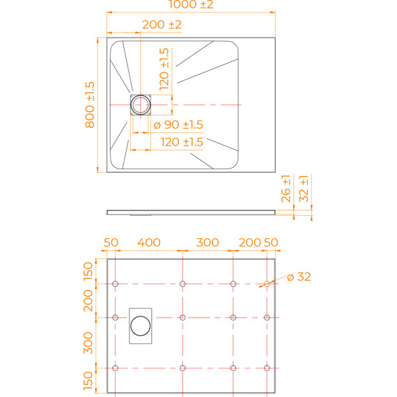 Поддон SMC RGW TSS-W 100x80 см 553502810-01 - фото 7