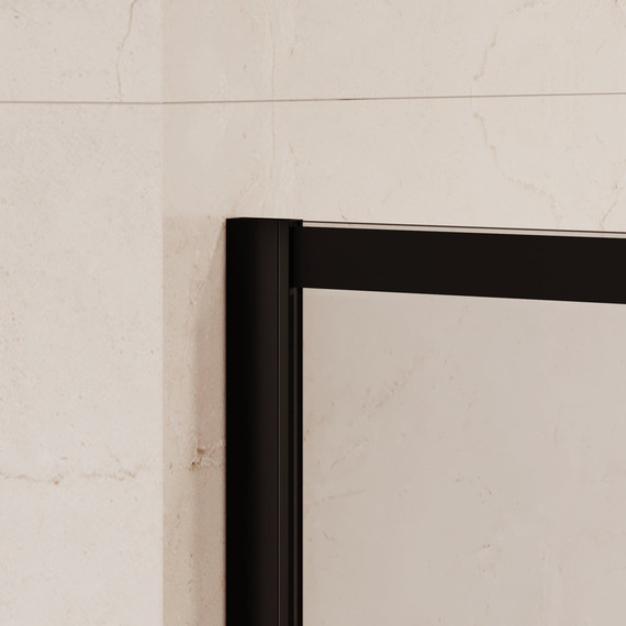 Душевая перегородка RGW WA-012B 80x200 см 35101280-84 (стекло 8 мм) с кронштейном в комплекте, чёрный/прозрачное - фото 6