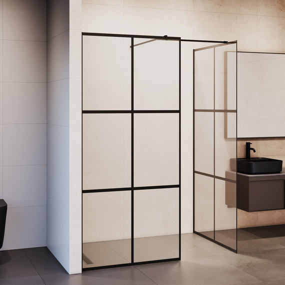 Душевое ограждение RGW WA-021B 90x100 см 35102190-84 (стекло 8 мм) чёрный/прозрачное - фото 3