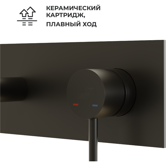 Смеситель для раковины настенный RGW SP-45-11B 51140545-04, черный матовый - фото 7