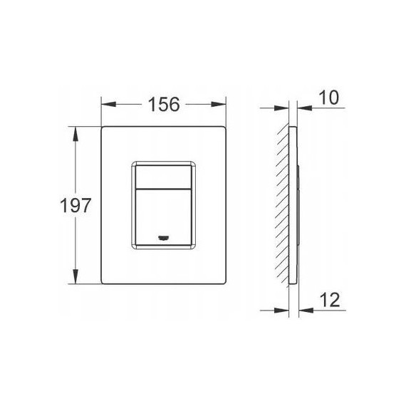 Кнопка смыва Grohe Skate Cosmopolitan 38732A00, графит матовый - фото, картинка 8 Кнопка смыва Grohe Skate Cosmopolitan 38732A00, графит матовый - фото 8