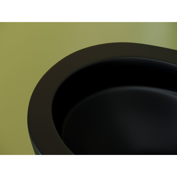 Унитаз подвесной безободковый Ceramicanova Uno Rimless CN11001MB с крышкой микролифт, чёрный матовый, Цвет производителя: чёрный матовый - фото 6