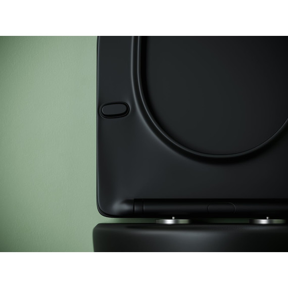 Унитаз подвесной безободковый Ceramicanova Uno CN11001TMB (система смыва Торнадо) с крышкой микролифт, чёрный матовый, Цвет производителя: чёрный матовый - фото 7
