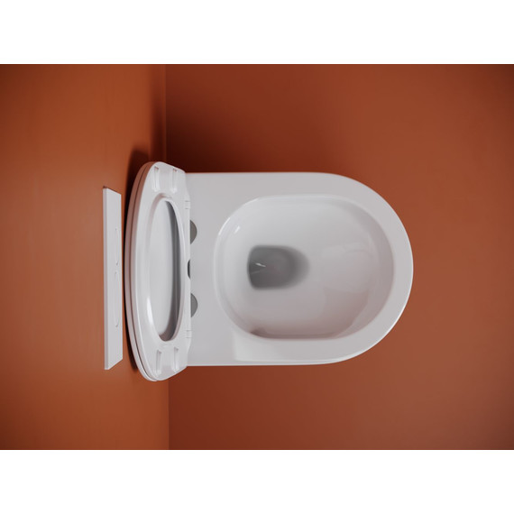 Унитаз подвесной безободковый Ceramicanova Uno CN11001T (система смыва Торнадо) с крышкой микролифт, Цвет производителя: белый - фото 9