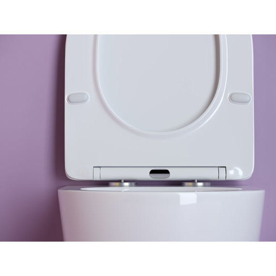 Унитаз подвесной безободковый Ceramicanova Uno Rimless CN11001 с крышкой микролифт, Цвет производителя: белый - фото 8