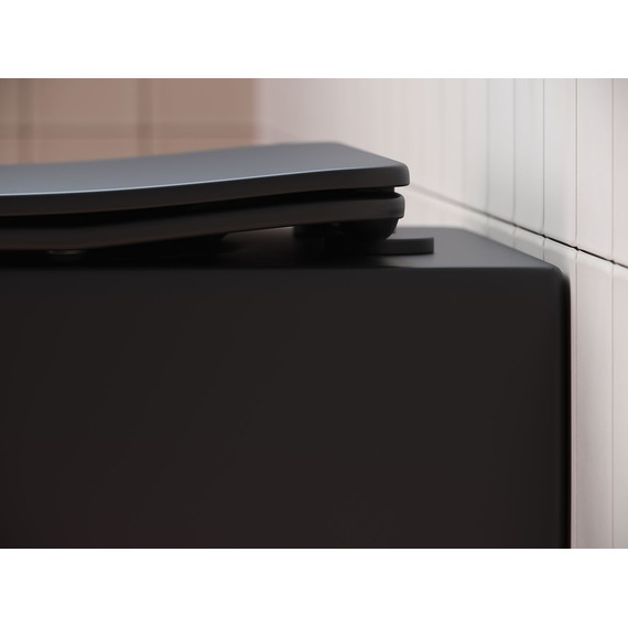 Унитаз подвесной безободковый Ceramicanova Play Rimless CN3001MB с крышкой микролифт, чёрный матовый, Цвет производителя: чёрный матовый - фото 7