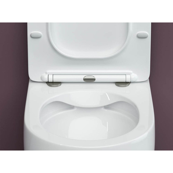 Унитаз подвесной безободковый Ceramicanova Play Rimless CN3001 (система смыва Торнадо) с крышкой микролифт, Цвет производителя: белый - фото 4