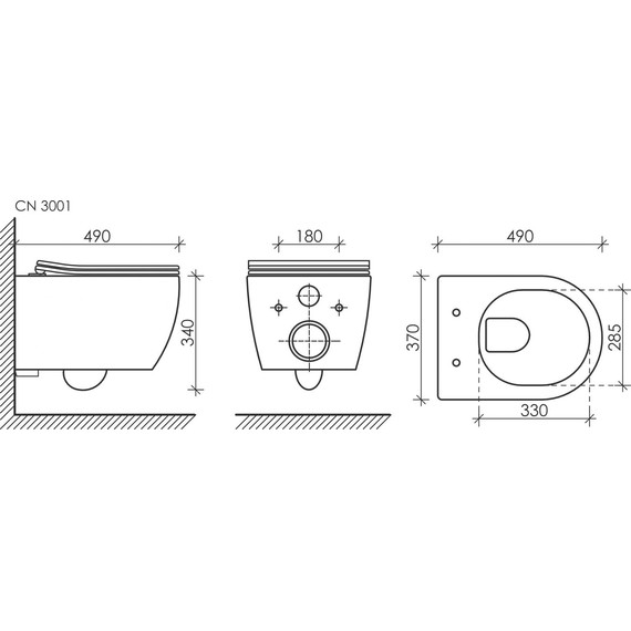 Унитаз подвесной безободковый Ceramicanova Play Rimless CN3001 (система смыва Торнадо) с крышкой микролифт, Цвет производителя: белый - фото 8