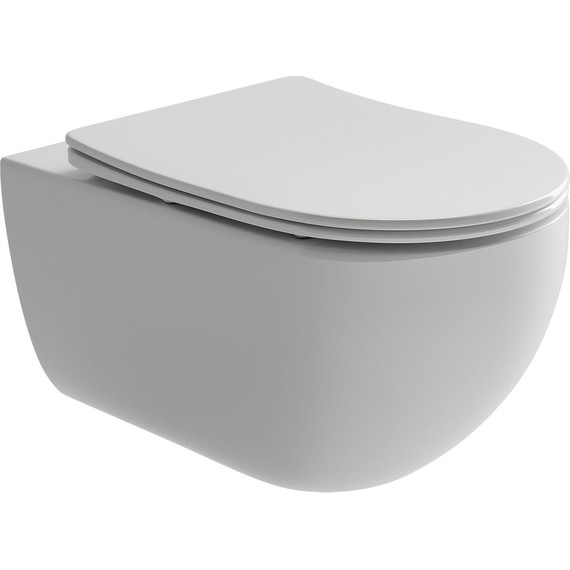 Унитаз подвесной безободковый Ceramicanova Long Rimless CN3015 с крышкой микролифт - фото 