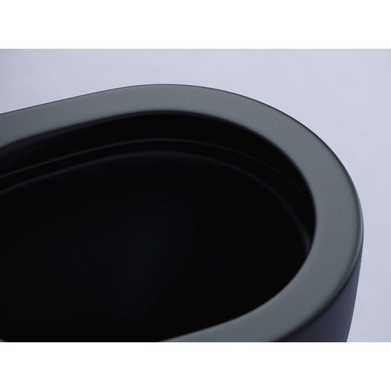 Унитаз компакт Ceramicanova Metropol Rimless CN4001MB с крышкой микролифт, чёрный матовый - фото 9
