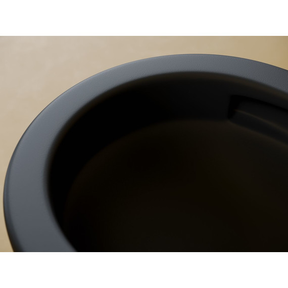 Унитаз подвесной безободковый Ceramicanova Metropol CN4002TMB (система смыва Торнадо) с крышкой микролифт, чёрный матовый - фото 6