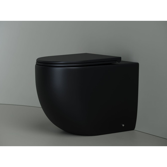 Унитаз компакт Ceramicanova Metropol Rimless CN4004MB с крышкой микролифт, чёрный матовый - фото 2