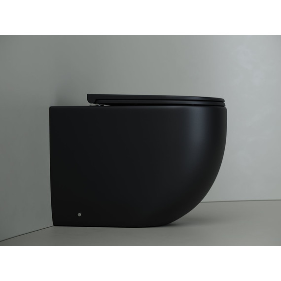 Унитаз компакт Ceramicanova Metropol Rimless CN4004MB с крышкой микролифт, чёрный матовый - фото 4