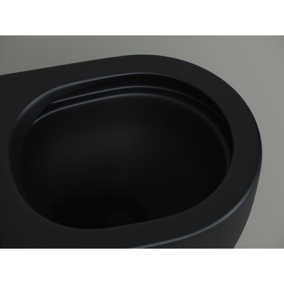 Унитаз компакт Ceramicanova Metropol Rimless CN4004MB с крышкой микролифт, чёрный матовый - фото 6