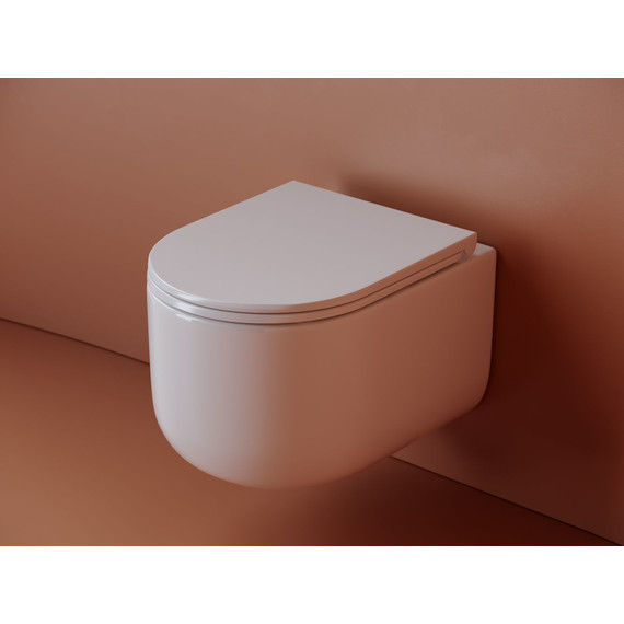 Унитаз подвесной безободковый Ceramicanova Ulma Rimless CN4006 с крышкой микролифт, Цвет производителя: белый - фото 2