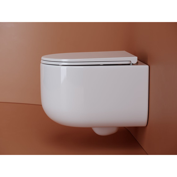 Унитаз подвесной безободковый Ceramicanova Ulma Rimless CN4006 с крышкой микролифт, Цвет производителя: белый - фото 4