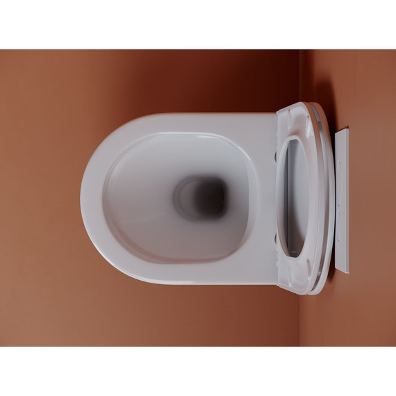 Унитаз подвесной безободковый Ceramicanova Ulma Rimless CN4006 с крышкой микролифт, Цвет производителя: белый - фото 5