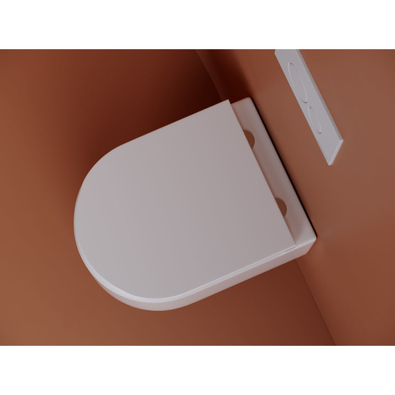 Унитаз подвесной безободковый Ceramicanova Ulma Rimless CN4006 с крышкой микролифт, Цвет производителя: белый - фото 7