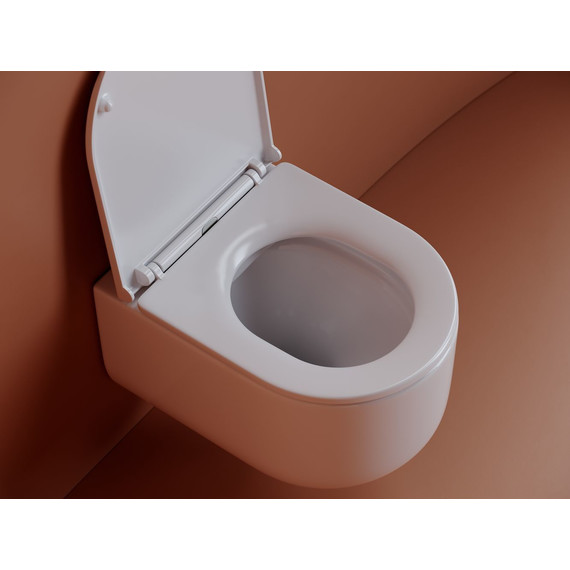 Унитаз подвесной безободковый Ceramicanova Ulma Rimless CN4006 с крышкой микролифт, Цвет производителя: белый - фото 9