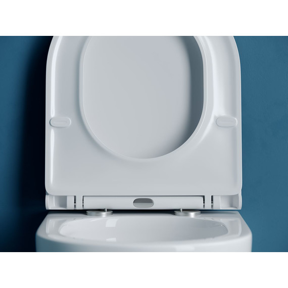 Унитаз подвесной безободковый Ceramicanova Vogue CN4008T (система смыва Торнадо) с крышкой микролифт, Цвет производителя: белый - фото 5