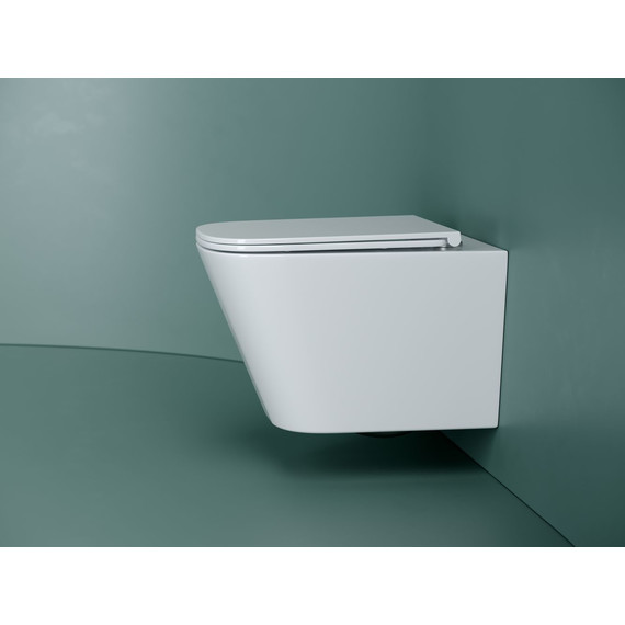 Унитаз подвесной безободковый Ceramicanova Union CN4009T (система смыва Торнадо) с крышкой микролифт, Цвет производителя: белый - фото 2