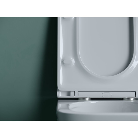 Унитаз подвесной безободковый Ceramicanova Union CN4009T (система смыва Торнадо) с крышкой микролифт, Цвет производителя: белый - фото 4