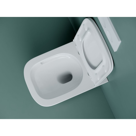 Унитаз подвесной безободковый Ceramicanova Union CN4009T (система смыва Торнадо) с крышкой микролифт, Цвет производителя: белый - фото 5