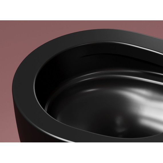 Унитаз подвесной безободковый Ceramicanova Modena Rimless CN6063MB с крышкой микролифт, чёрный матовый, Цвет производителя: чёрный матовый - фото 11