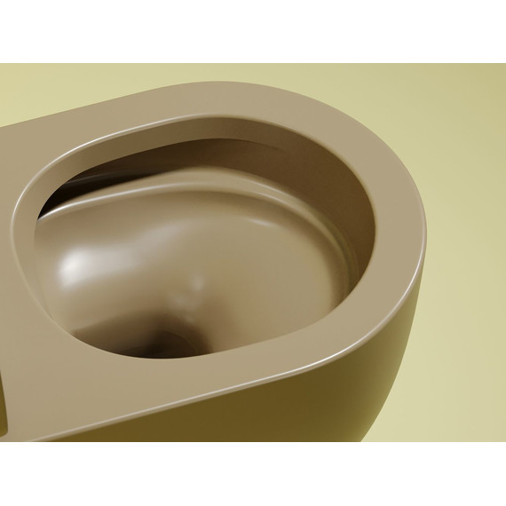 Унитаз подвесной безободковый Ceramicanova Modena Rimless CN6063MC с крышкой микролифт, коричневый, Цвет производителя: коричневый - фото 10