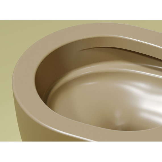 Унитаз подвесной безободковый Ceramicanova Modena Rimless CN6063MC с крышкой микролифт, коричневый, Цвет производителя: коричневый - фото 11