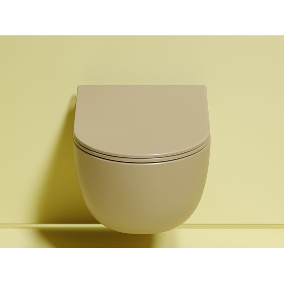 Унитаз подвесной безободковый Ceramicanova Modena Rimless CN6063MC с крышкой микролифт, коричневый, Цвет производителя: коричневый - фото 7