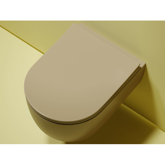 Унитаз подвесной безободковый Ceramicanova Modena Rimless CN6063MC с крышкой микролифт, коричневый, Цвет производителя: коричневый - фото 9