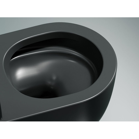 Унитаз подвесной безободковый Ceramicanova Modena Rimless CN6063MDH с крышкой микролифт, чёрный матовый - фото 10