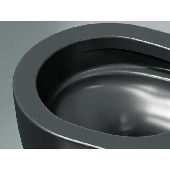Унитаз подвесной безободковый Ceramicanova Modena Rimless CN6063MDH с крышкой микролифт, чёрный матовый - фото 11