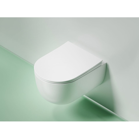 Унитаз подвесной безободковый Ceramicanova Modena Rimless CN6063MW с крышкой микролифт, Цвет производителя: белый матовый - фото 2