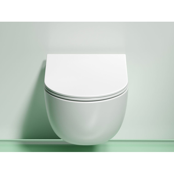 Унитаз подвесной безободковый Ceramicanova Modena Rimless CN6063MW с крышкой микролифт, Цвет производителя: белый матовый - фото 7