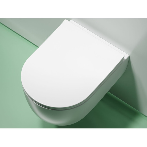 Унитаз подвесной безободковый Ceramicanova Modena Rimless CN6063MW с крышкой микролифт, Цвет производителя: белый матовый - фото 9