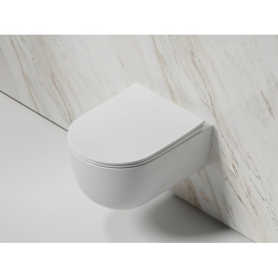 Унитаз подвесной безободковый Ceramicanova Modena Rimless CN6063 с крышкой микролифт, Цвет производителя: белый - фото 2