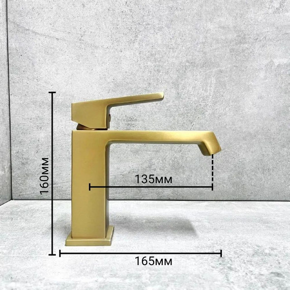 Душевой комплект Haiba: Душевая стойка HB24575-5 + смеситель для раковины HB10575-5, цвет золото - фото 18