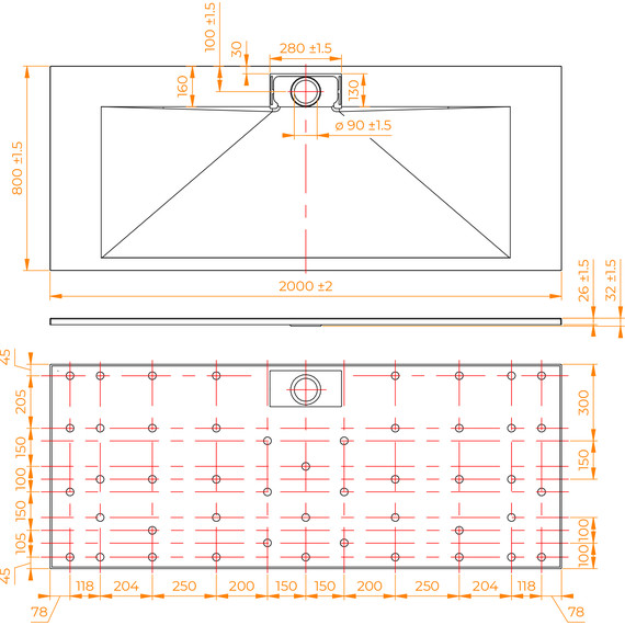 Поддон SMC RGW TKS-Gr 200x80 см 553802820-12, серый - фото 7