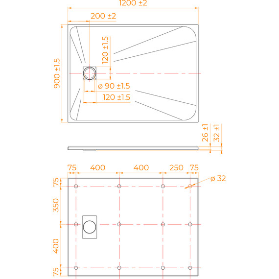 Поддон SMC RGW TSS-W 120x90 см 553502912-01 - фото 7