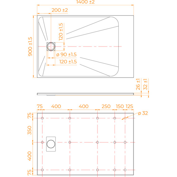 Поддон SMC RGW TSS-W 140x90 см 553502914-01 - фото 7