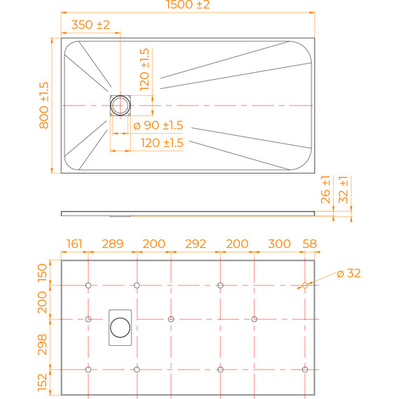 Поддон SMC RGW TSS-W 150x80 см 553502815-01 - фото 7